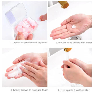 Travel Mini Hand Washing Petal Soap Tablet Box